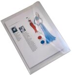 Documentenmap, A5, transparante PP, velcro sluiting, pak van 10 stuks Documentenmap, A5, transparante PP, velcro sluiting, pak van 10 stuks