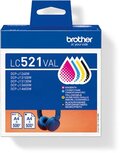 Brother inktcartridge, 500 pagina's, OEM LC-521VAL, 4 kleuren Brother inktcartridge, 500 pagina's, OEM LC-521VAL, 4 kleuren