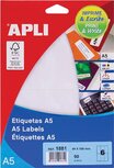 Apli witte etiketten Print & Write ft 49 x 100 mm (b x h), 90 stuks, 6 per blad (1881) Apli witte etiketten Print & Write ft 49 x 100 mm (b x h), 90 stuks, 6 per blad (1881)
