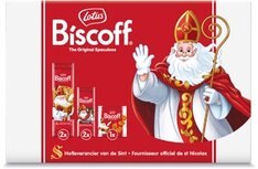 Lotus speculaaskoekjes, Sinterklaasdoosje, 180g, doos van 5 pakjes Lotus speculaaskoekjes, Sinterklaasdoosje, 180g, doos van 5 pakjes