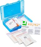 Q-CONNECT pleisters, assortiment van 100 stuks, in hersluitbare plastic box Q-CONNECT pleisters, assortiment van 100 stuks, in hersluitbare plastic box