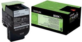 Lexmark Return Program toner 802, 1.000 pagina's, OEM 80C20K0, zwart Lexmark Return Program toner 802, 1.000 pagina's, OEM 80C20K0, zwart
