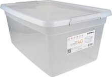 DONAU Home opbergdoos, 40 liter, transparant DONAU Home opbergdoos, 40 liter, transparant