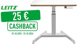 Leitz Ergo Zit/Sta bureau, klein, elektrisch, op voet Leitz Ergo Zit/Sta bureau, klein, elektrisch, op voet