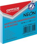 OFFICE products memoblok Neon, ft 76 x 76 mm, 100 vel, neonblauw OFFICE products memoblok Neon, ft 76 x 76 mm, 100 vel, neonblauw