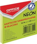 OFFICE products memoblok Neon, ft 76 x 76 mm, 100 vel, neongroen OFFICE products memoblok Neon, ft 76 x 76 mm, 100 vel, neongroen