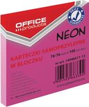 OFFICE products memoblok Neon, ft 76 x 76 mm, 100 vel, neonroze OFFICE products memoblok Neon, ft 76 x 76 mm, 100 vel, neonroze