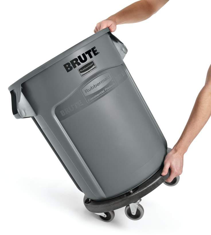 Rubbermaid afvalcontainer Brute, zonder deksel, 76 liter, grijs