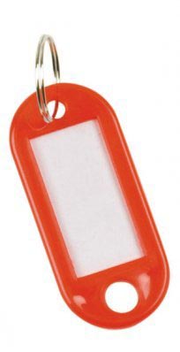 Q-CONNECT sleutelhanger kunststof rood 90 x 10 x 120 mm pak van 10
