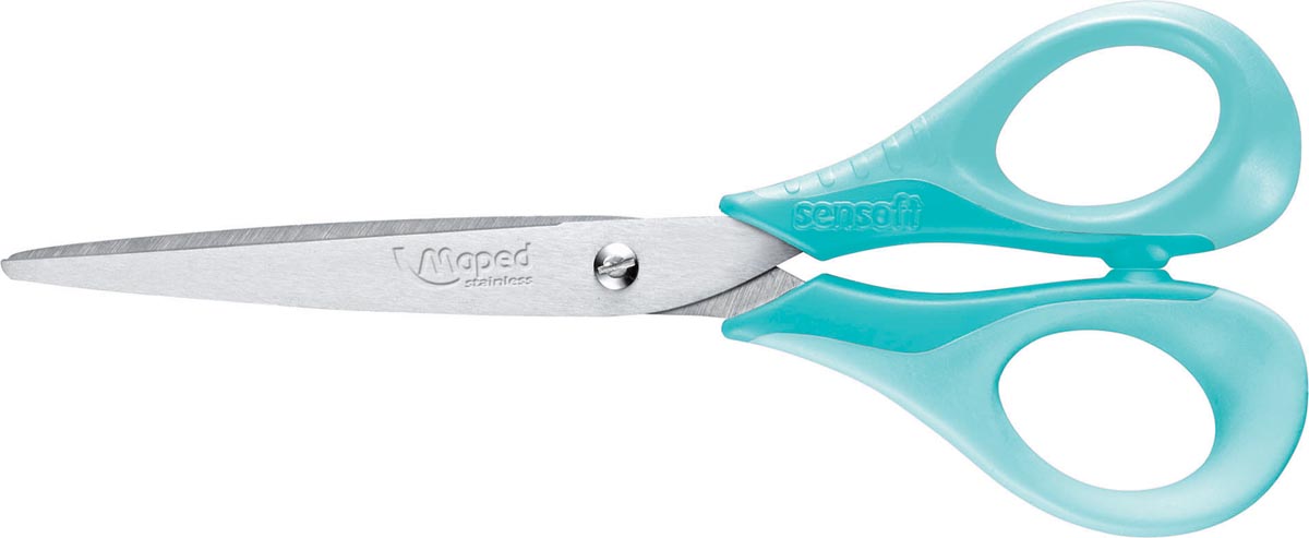 Maped Sensoft schaar voor rechtshandigen 16 cm roestvrij staal geassorteerde kleuren
