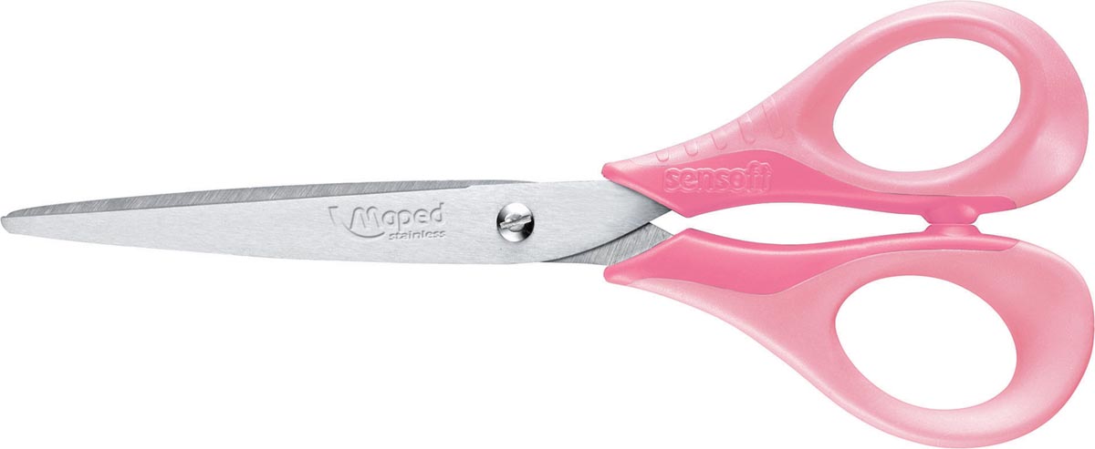 Maped Sensoft schaar voor rechtshandigen 16 cm roestvrij staal geassorteerde kleuren