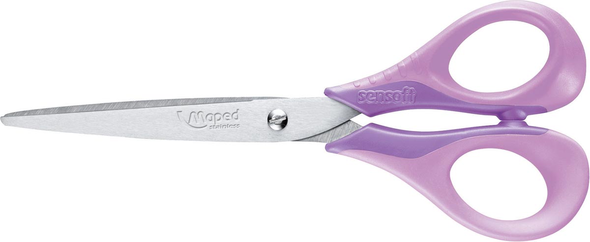 Maped Sensoft schaar voor rechtshandigen 16 cm roestvrij staal geassorteerde kleuren