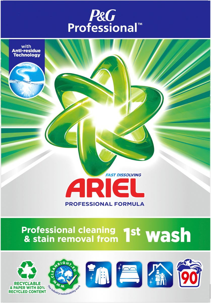 Ariel Professional Formula Fast Dissolving waspoeder, doos van 5,4 kg, 90 wasbeurten