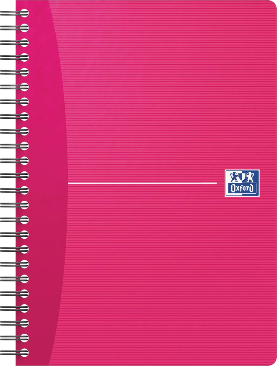 Oxford Office Essentials spiraalschrift, 180 bladzijden, ft A5, geruit 5 mm, geassorteerde kleuren