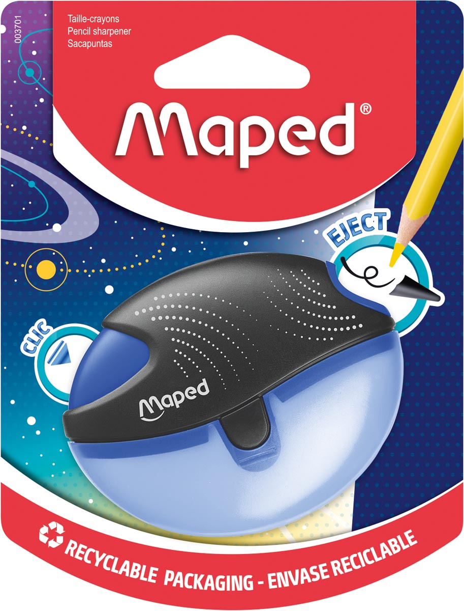 Maped Potloodslijper Galactic blauw plastic 126x92x26 mm