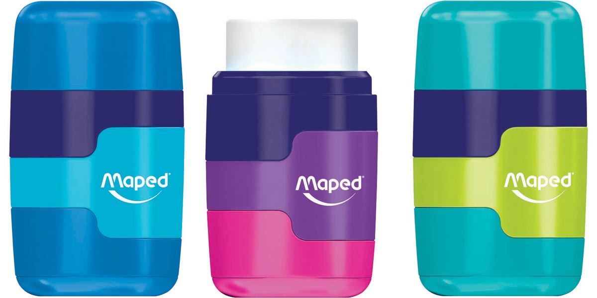 Maped potloodslijper + gom Connect Soft Touch, op blister