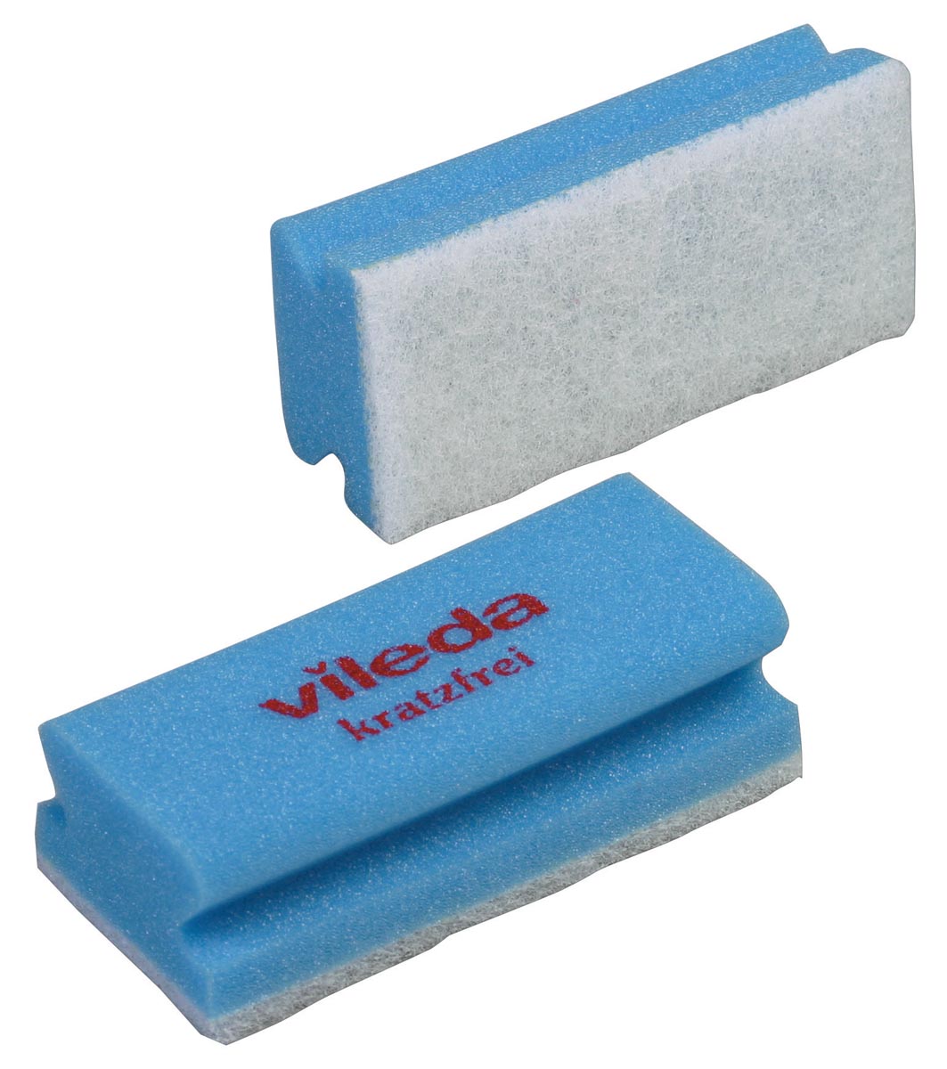 Vileda spons Glitzi Non-Scatch, blauw, pak van 10 stuks