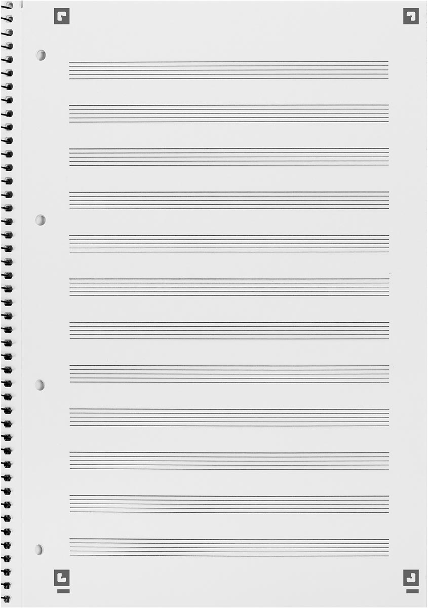 Oxford muziek collegeblok ft A4, 100 bladzijden