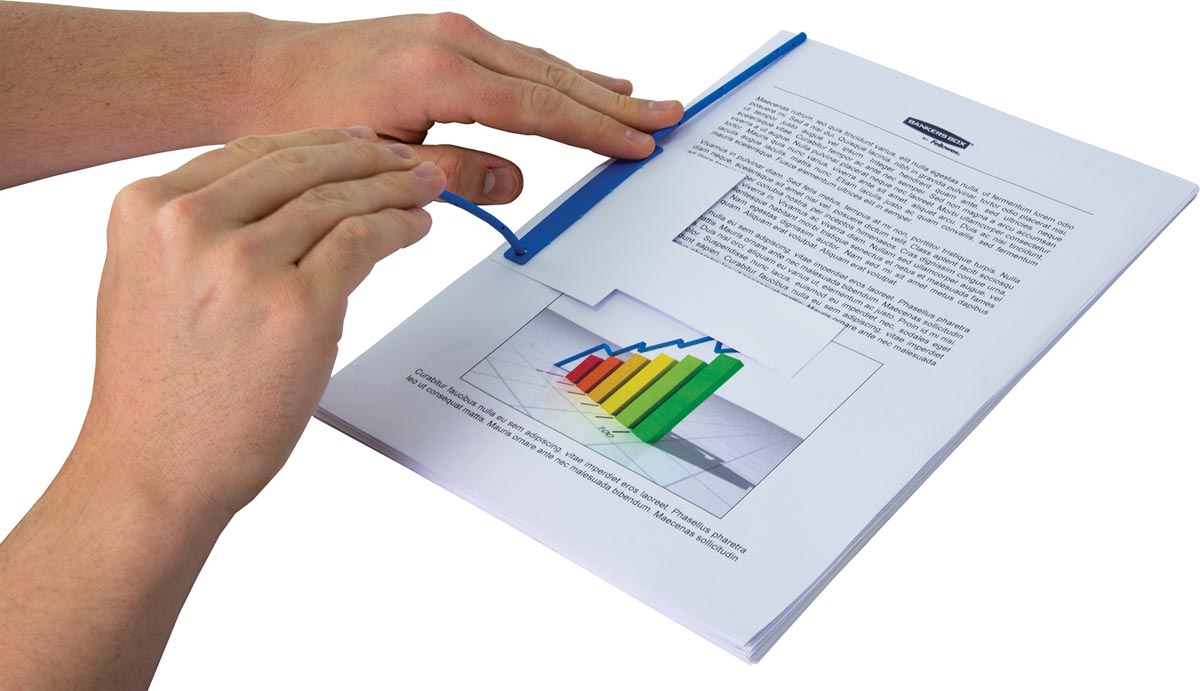 Bankers Box archiefbinder D-Clip blauw, doos van 100 stuks