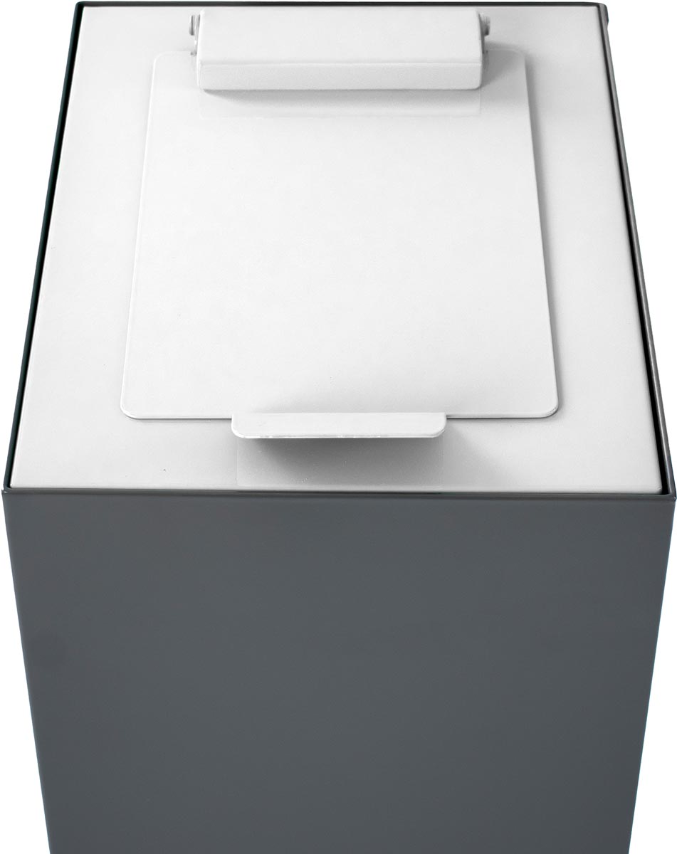 V-Part top met klep voor modulaire afvalbak 60 l, wit