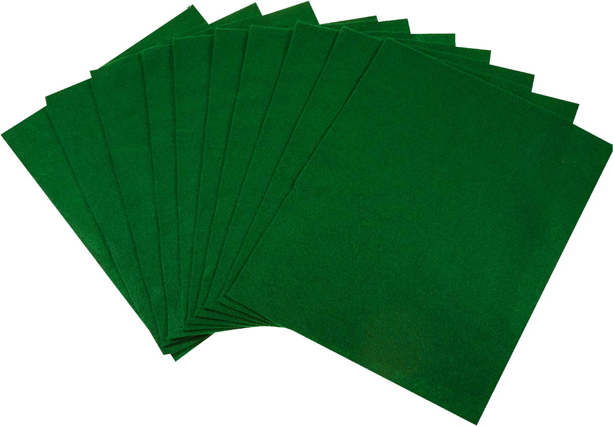 Bouhon Viltpapier groen 10 vellen 305 x 231 mm