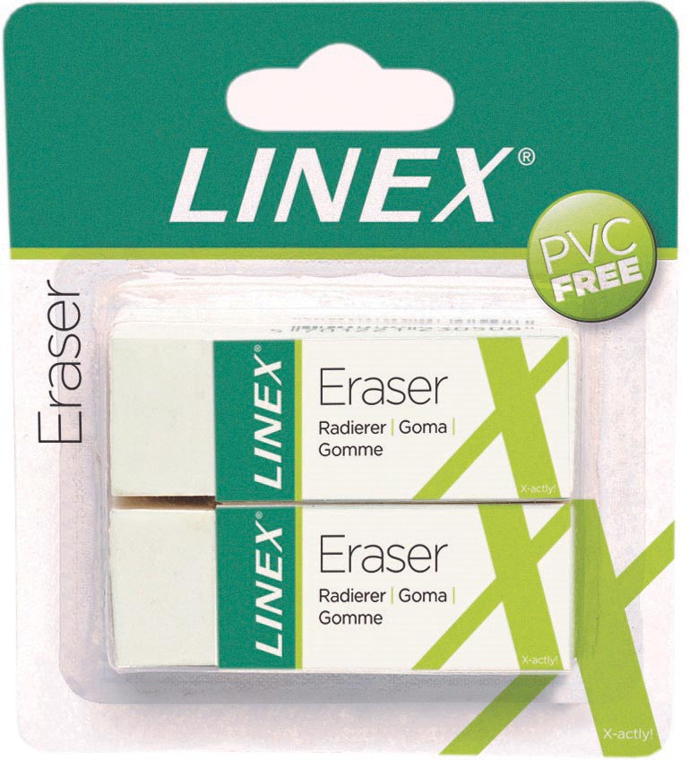 Linex gum, wit, blister van 2 stuks