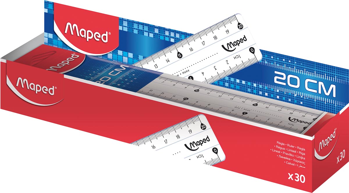 Maped lat Essentials 146 20 cm - dubbele graduatie