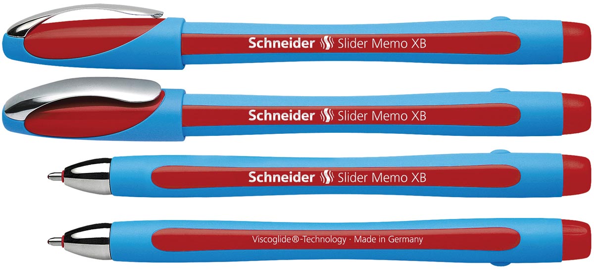 Schneider balpen Slider Memo, extra breed, rood