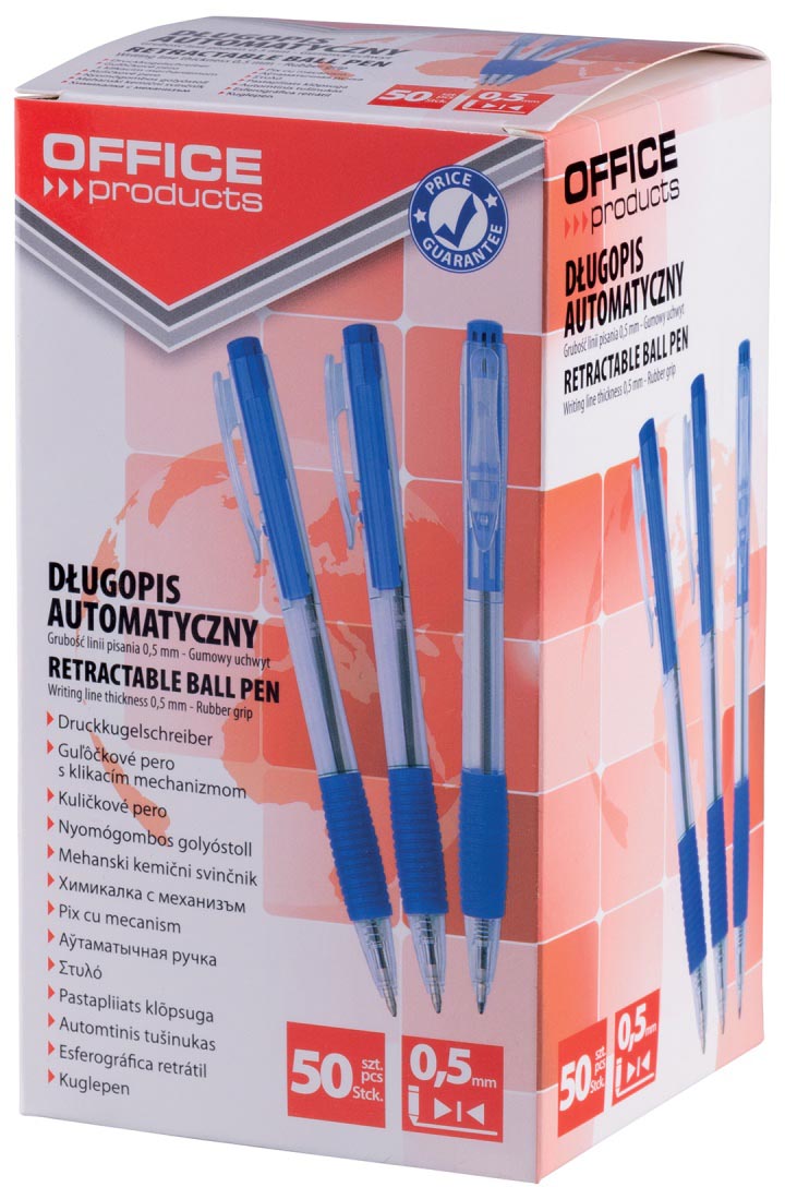 OFFICE products balpen 0,5 mm, blauw