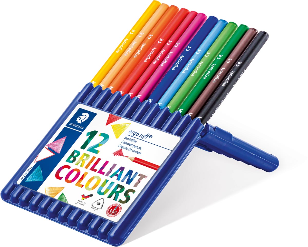 Staedtler driehoekig kleurpotlood Ergosoft 12 potloden