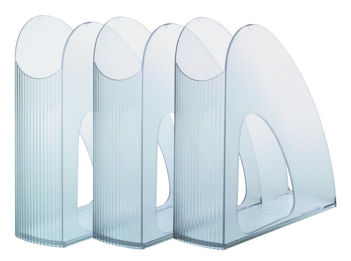 Han tijdschriftenhouder Twin transparant wit 7,6 x 23,9 x 25,7 cm