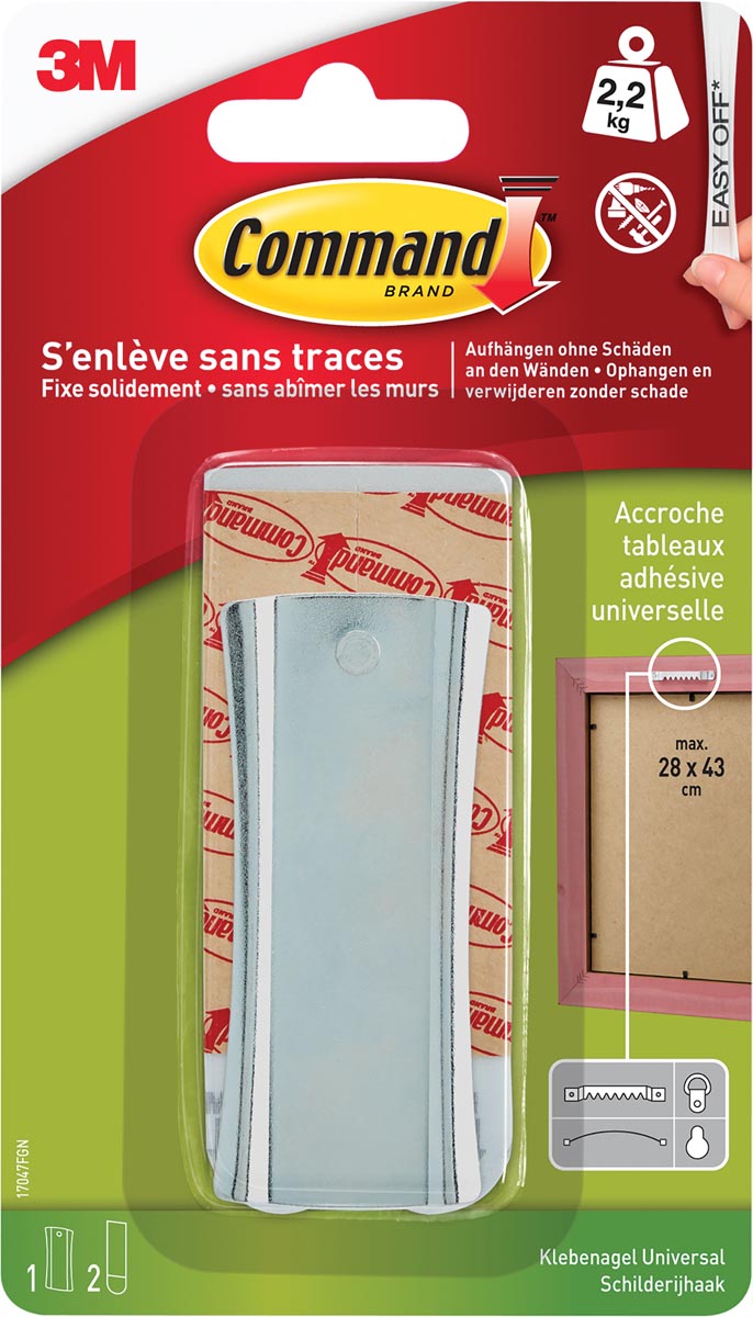 Command fotolijststrip met zaagtanden metaal 173x100x15 mm draagvermogen 2,2 kg