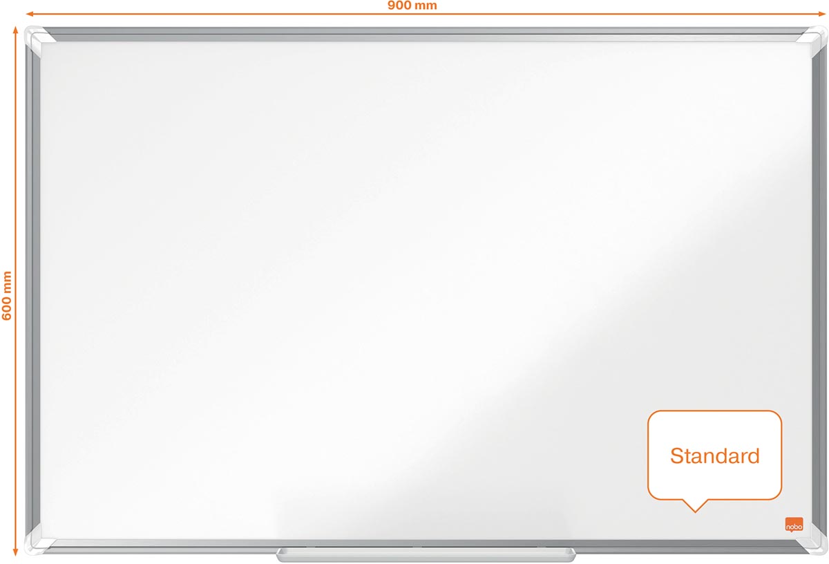 Nobo Premium Plus magnetisch whiteboard, gelakt staal, ft 90 x 60 cm