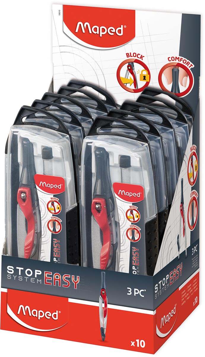 Maped passer Stop System Innovation 3-delig metaal 182 x 65 x 21 mm