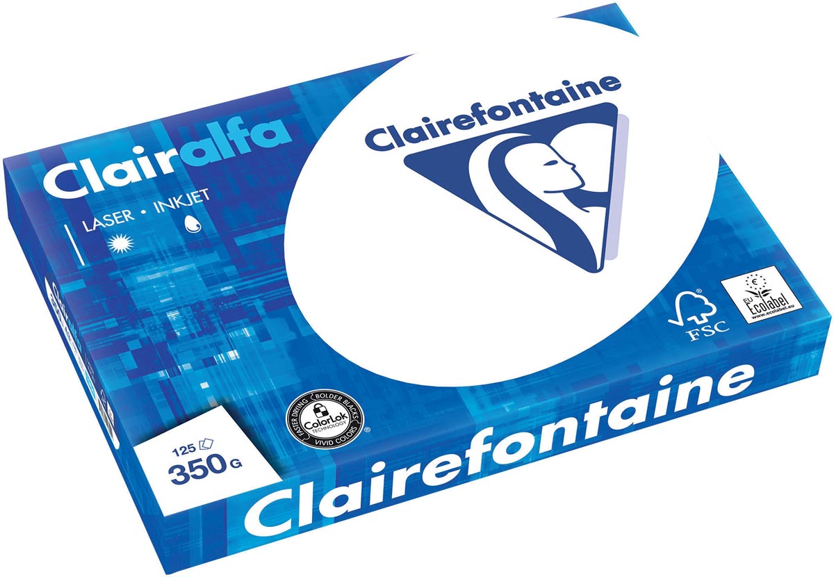 Clairefontaine Clairalfa presentatiepapier ft A3, 350 g, pak van 125 vel