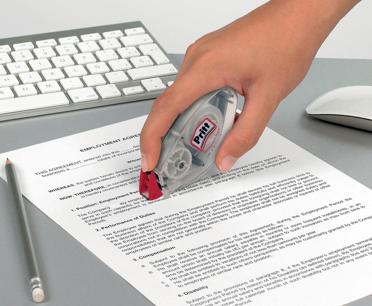 Pritt correctieroller Compact Flex 6 mm puntdikte 10 m lengte ecologisch gerecycleerd materiaal