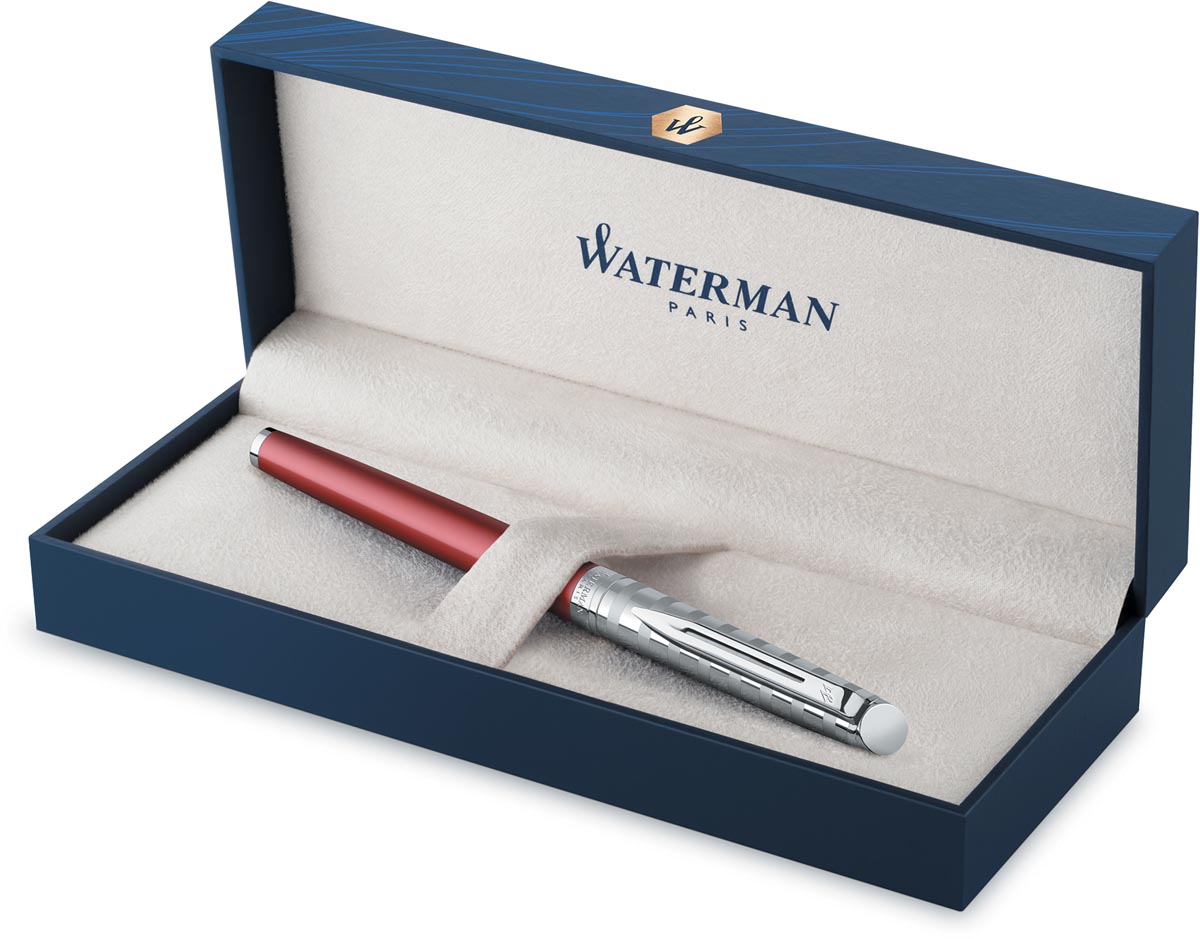 Waterman roller Hémisphère Deluxe Red met palladium detail