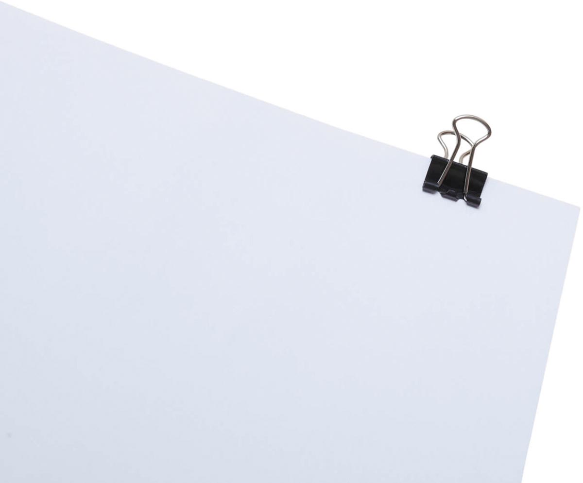 MAUL papierklem foldback 13mm blister 12 zwart