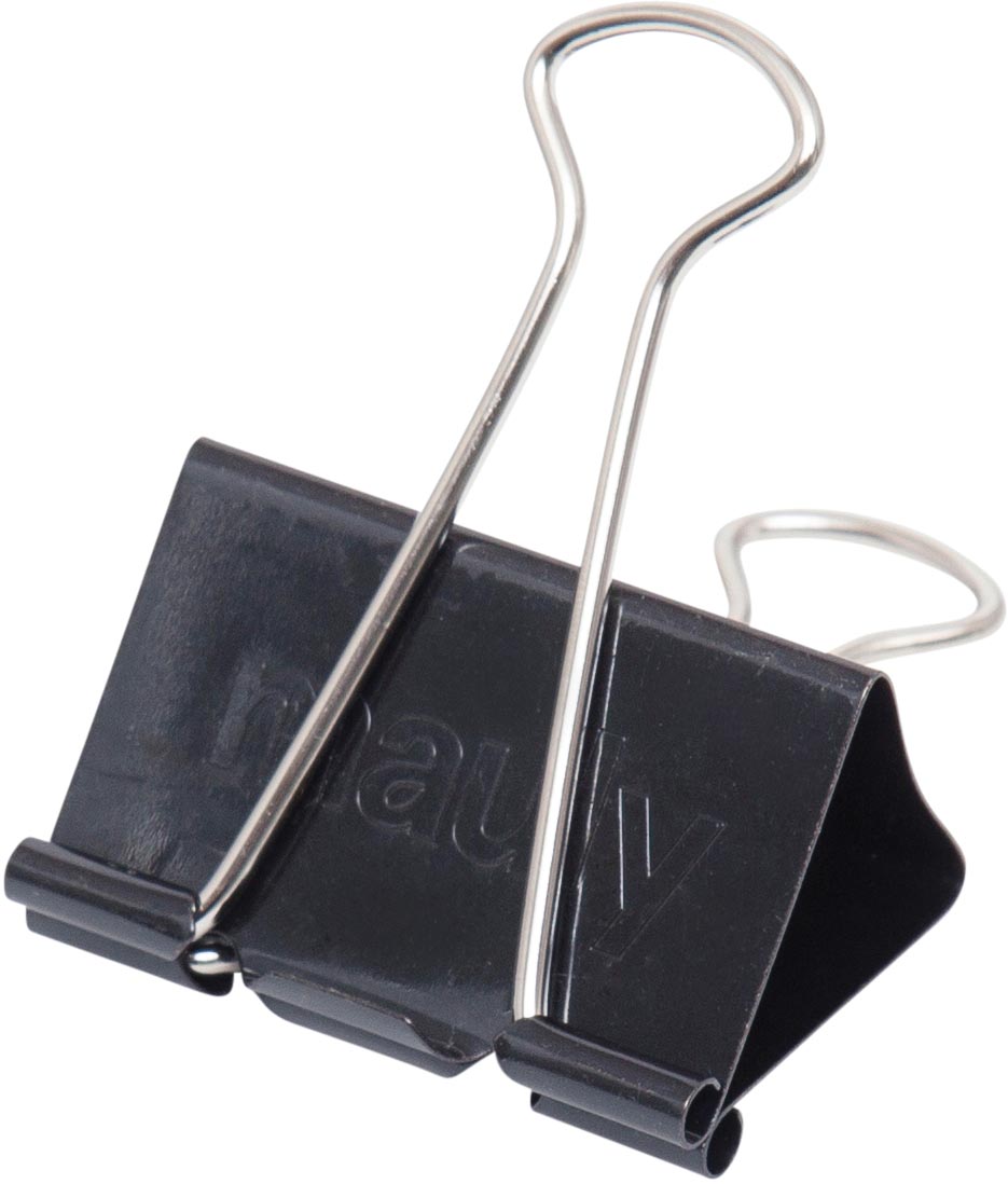 Maul papierklem foldback 50 mm zwart 6 stuks