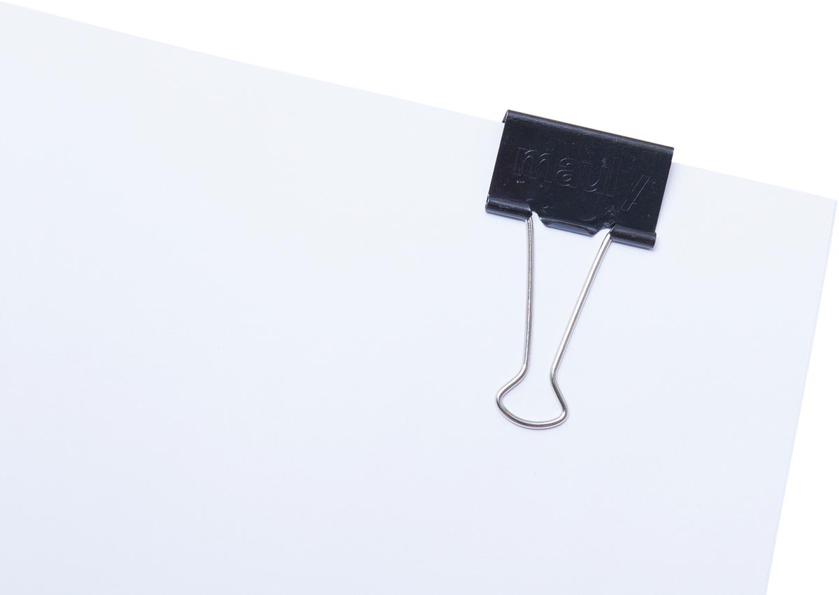 Maul papierklem foldback 50 mm zwart 6 stuks