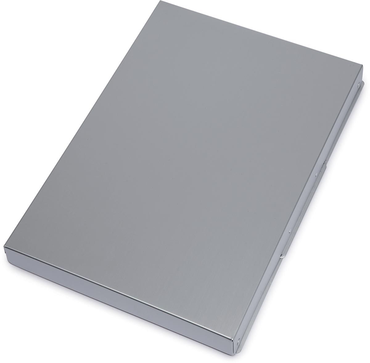 MAULassist klembordkoffer aluminium A4 staand, draait linksom open (zijkant)