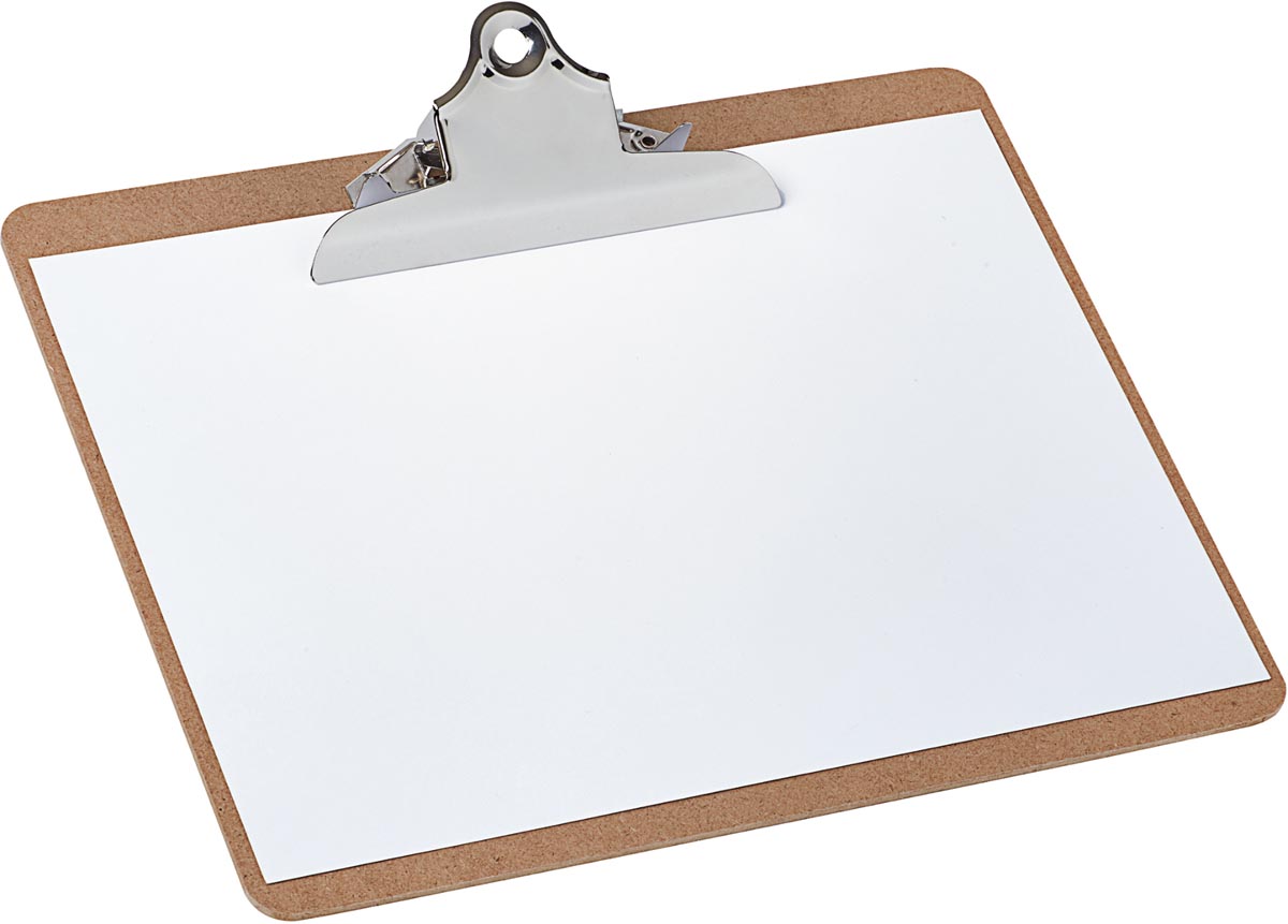MAUL klemplaat Classic, hardboard karton, A4 liggend, bruin