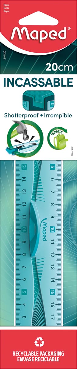 Maped decimeterlat Flex dubbele decimeter, 20 cm