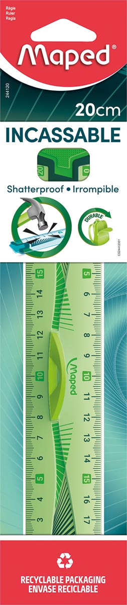 Maped decimeterlat Flex dubbele decimeter, 20 cm