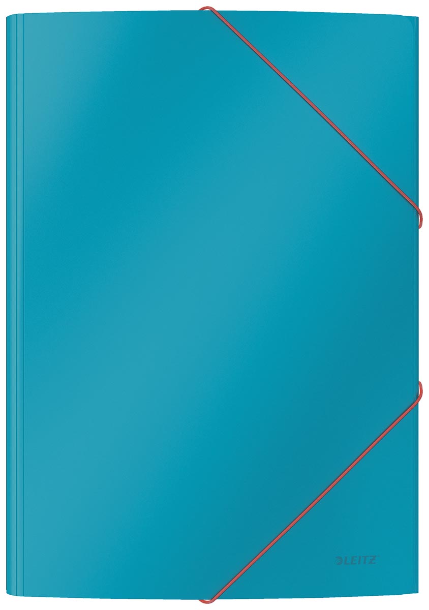 Leitz Cosy elastomap A4 karton blauw met 3 kleppen en elastosluiting