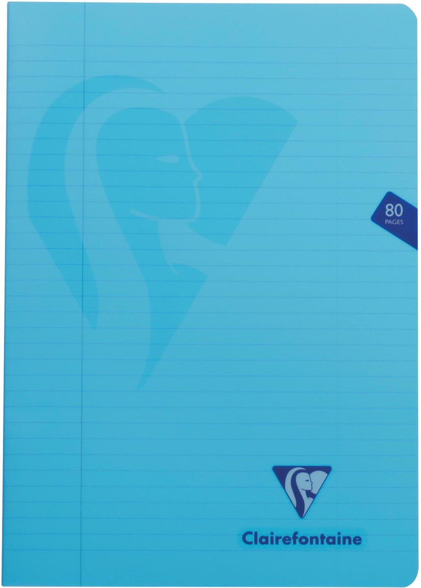 Clairefontaine schrift mimesys voor ft A4, 80 bladzijden, kaft in PP, gelijnd, geassorteerde kleuren