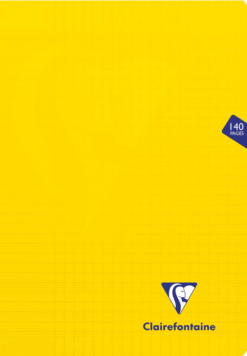 Clairefontaine schrift mimesys voor ft A4+, 140 bladzijden, kaft in PP, seyès, geassorteerde kleuren