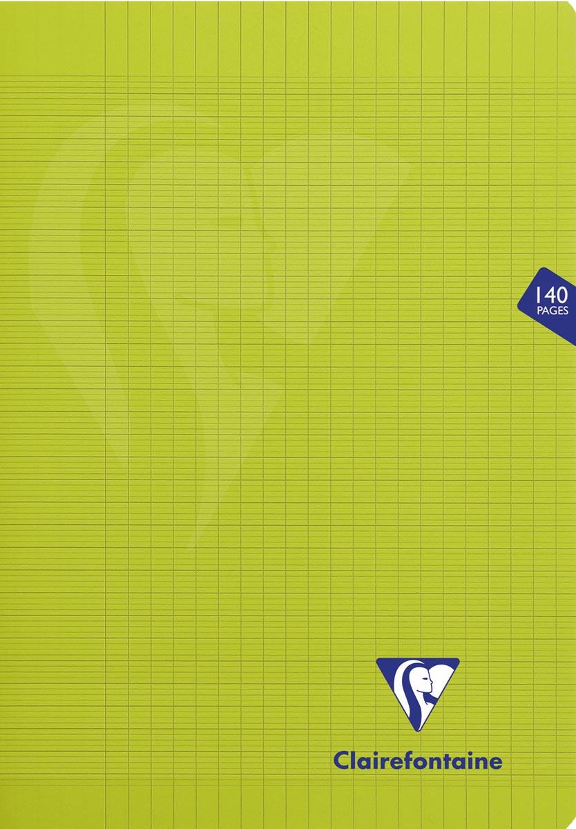 Clairefontaine schrift mimesys voor ft A4+, 140 bladzijden, kaft in PP, seyès, geassorteerde kleuren