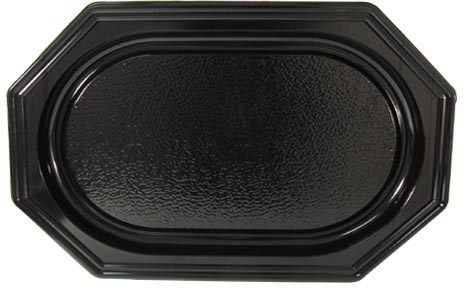 Cateringschaal, uit gerecycleerd PET, ft 35 x 25 cm, zwart, pak van 10 stuks