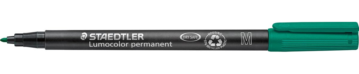 Staedtler Lumocolor 317, OHP-marker, permanent, 1,0 mm, groen